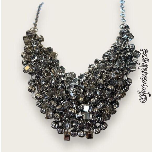 Bold Statement Necklace with Beads and Crystals - Picture 1 of 12